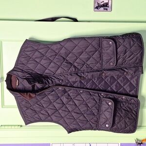 Barbour Black Quilted Vest Size L
